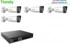 Tiandy NVR met 4 x 4MP bullet camera